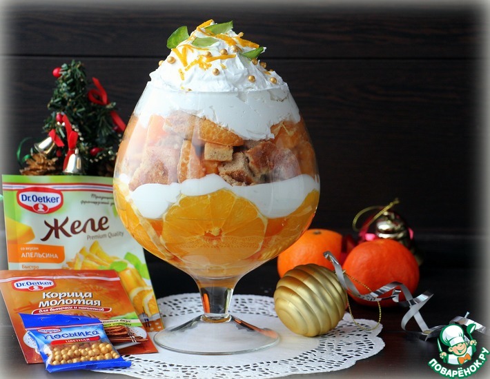 Рецепт: Новогодний трайфл Dr. Oetker