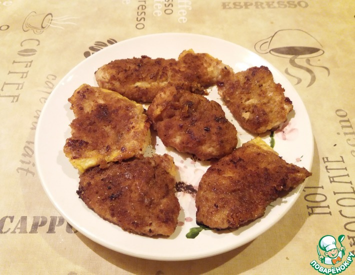 Рецепт: Нежные куриные отбивные-простой рецепт для начинающих