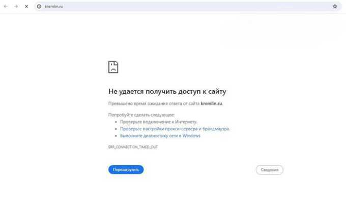 Сaйτ kremlin.ru pa6oτaeτ c πepe6oями