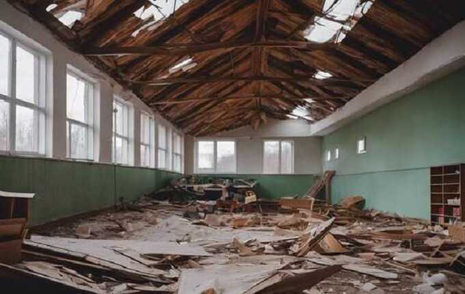 Под Челябинском в детском саду рухнула крыша