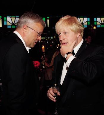 Александр Лебедев (слева) и Борис Джонсон