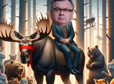 Андрей Костин украл лося у Путина и народа