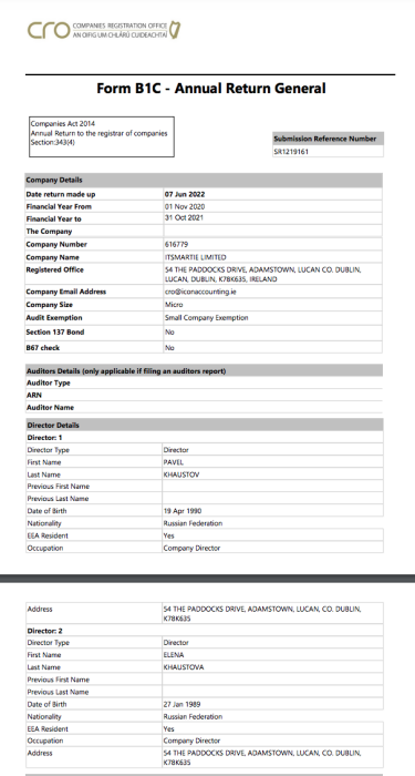 Фото 2 — Російські  it-рекрутери “Ameware group” які потрапили в український розшук продовжують працювати в обхід санкцій ЄС - схема Павла та Олени Хаустових