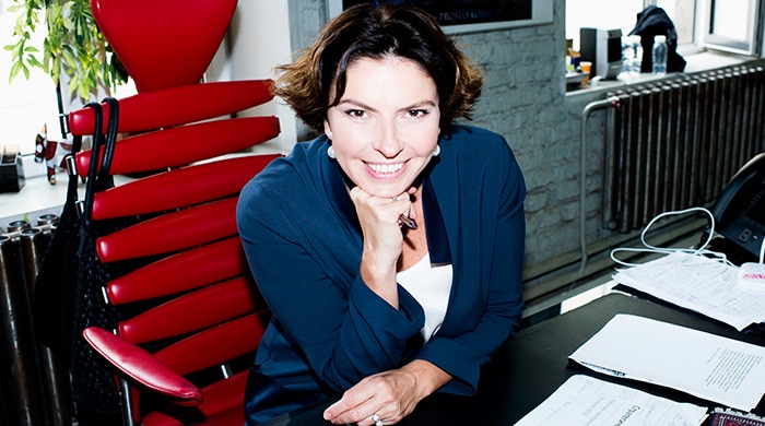 Наталья Синдеева в своём кабинете