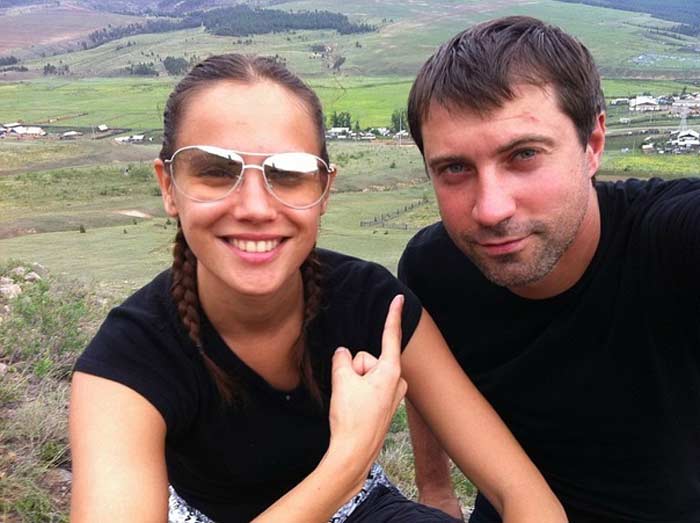 Евгения Серебренникова с мужем Виталием Емашовым